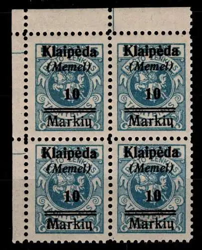 Memel 129 postfrisch als 4er Block #OK610