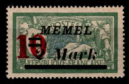 Memel 121 I postfrisch Plattenfehler I #OK628