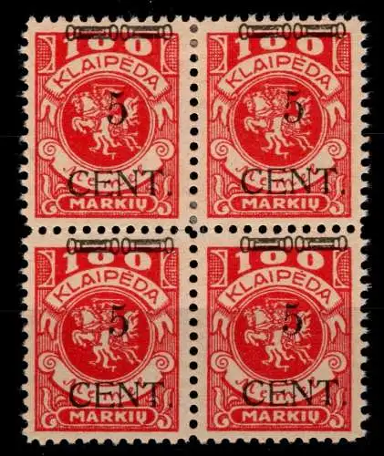 Memel 180 III mit Falz als 4er Block #OK616