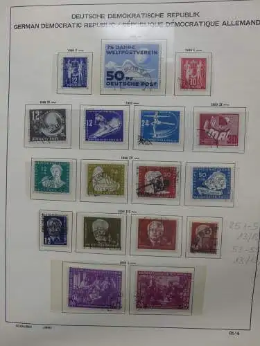DDR komplett gestempelt von 1949-1972 im Schaubek Binder #LZ768