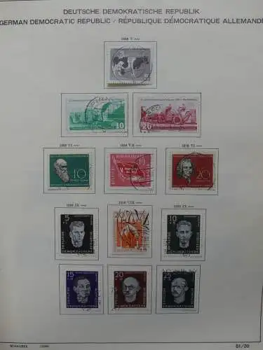 DDR komplett gestempelt von 1949-1972 im Schaubek Binder #LZ768