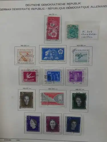 DDR komplett gestempelt von 1949-1972 im Schaubek Binder #LZ768