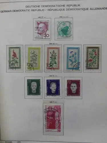 DDR komplett gestempelt von 1949-1972 im Schaubek Binder #LZ768