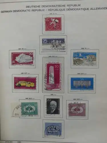 DDR komplett gestempelt von 1949-1972 im Schaubek Binder #LZ768