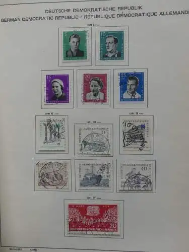 DDR komplett gestempelt von 1949-1972 im Schaubek Binder #LZ768
