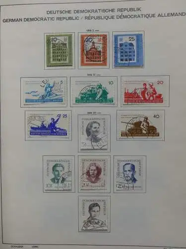 DDR komplett gestempelt von 1949-1972 im Schaubek Binder #LZ768