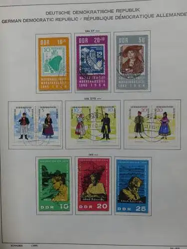 DDR komplett gestempelt von 1949-1972 im Schaubek Binder #LZ768