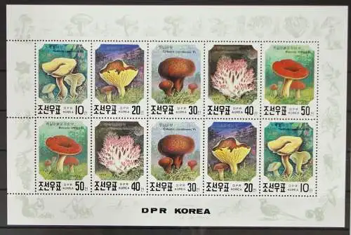 Korea 3186-3190 postfrisch Kleinbogen / Pilze #GH300