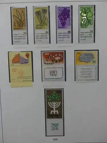 Israel hauptsächlich mit Tab besammelt im Lindner Vordruck #LZ678