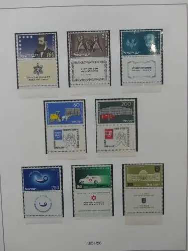 Israel hauptsächlich mit Tab besammelt im Lindner Vordruck #LZ678