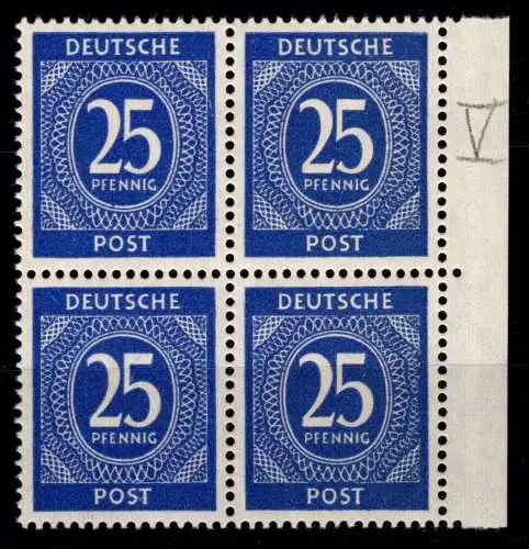 Alliierte Besetzung 4er Block BR 926 V postfrisch Plattenfehler #ON651