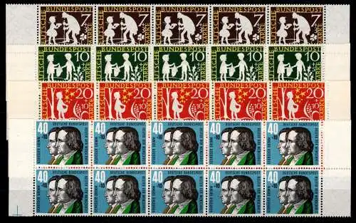 BRD Bund 322-325 ** postfrisch im 10er Block #ON683