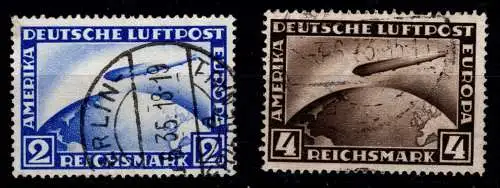 Deutsches Reich 423-424 gestempelt mit Zahnfehlern #ON618
