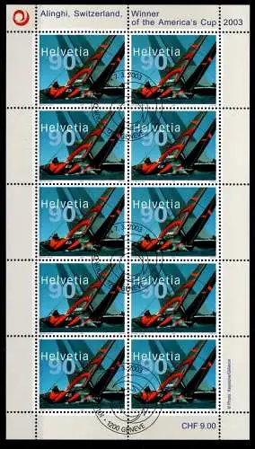 Schweiz Kleinbogen 1831 gestempelt #ON704