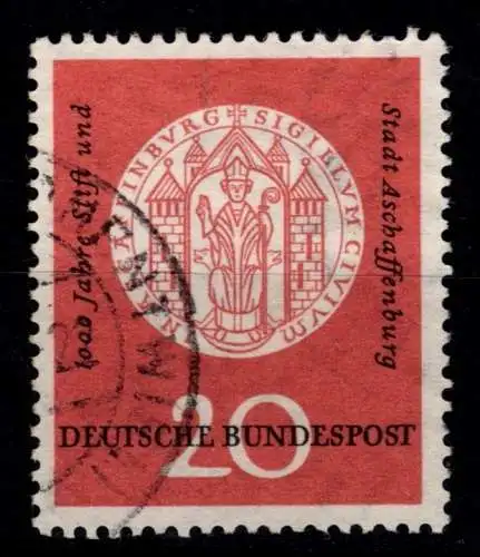 BRD Bund 255 VI gestempelt Plattenfehler #ON643