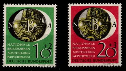 BRD Bund 141-142 ** postfrisch gepr. Schlegel BPP #ON671