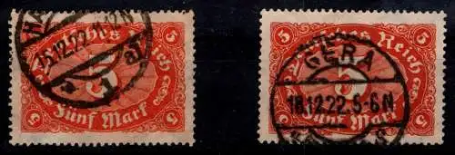 Deutsches Reich 174 a, 194 b gestempelt Infla geprüft #ON655