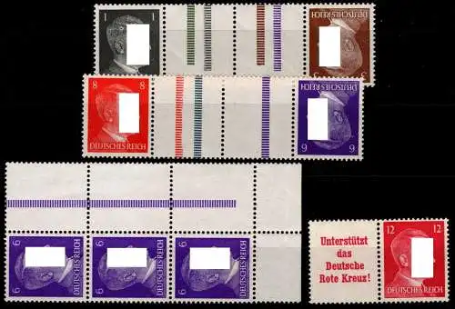 Deutsches Reich KZ 37, KZ 40, W 156 u.a. postfrisch Lot aus MHB #ON739