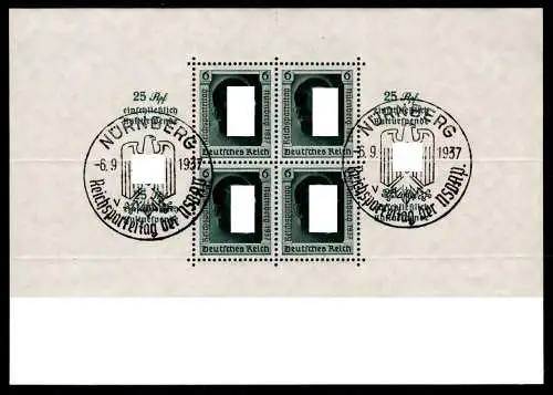 Deutsches Reich Block 9 gestempelt Sonderstempel #ON685