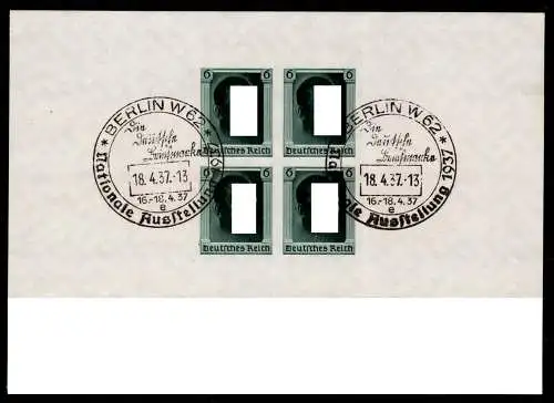 Deutsches Reich Block 8 gestempelt Sonderstempel Ausstellung #ON661