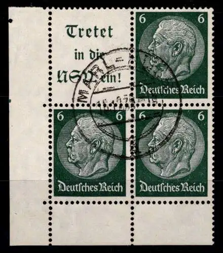 Deutsches Reich S 191, W84 gestempelt Zusammendruck #ON743