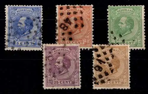 Niederlande 19, 23, 24, 26, 27 gestempelt #ON675
