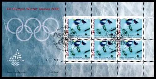 Schweiz Ämter CIO/IOC 5 gestempelt Kleinbogen #ON710