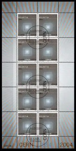 Schweiz Kleinbogen 1866 gestempelt #ON703