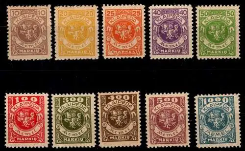 Memel 141-150 postfrisch #OK647