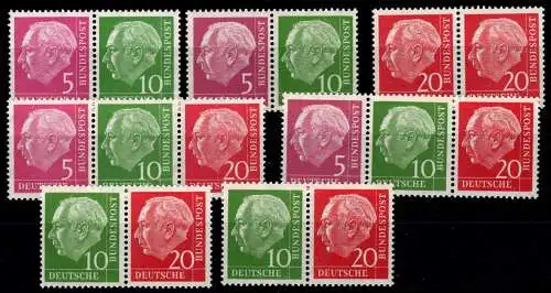 BRD Bund W 19-W 21 postfrisch LOT Zusammendrucke #ON767