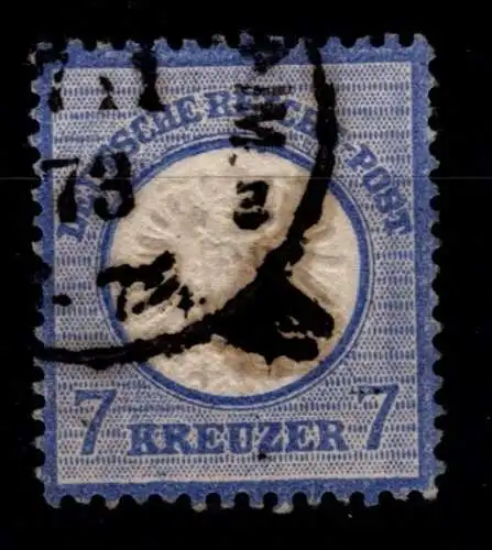 Deutsches Reich 26 gestempelt ein Zahn verkürzt #OK694