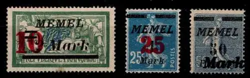 Memel 121-123 postfrisch #OK649