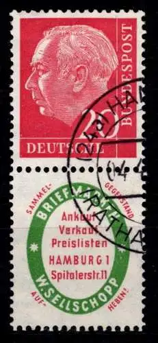 BRD Bund S 29 gestempelt Zusammendruck #ON780