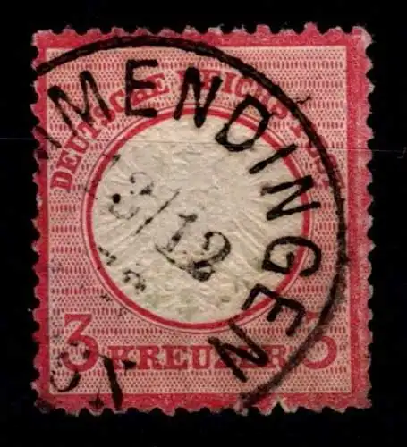 Deutsches Reich 25 gestempelt geprüft Sommer BPP, leichte Mängel #OK687
