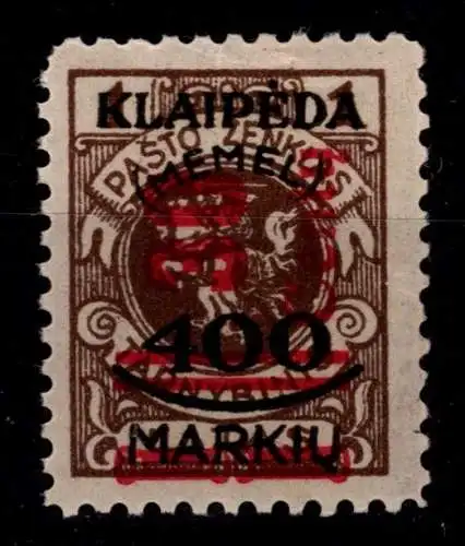 Memel 232 III postfrisch geprüft Dr. Petersen BPP #OK666