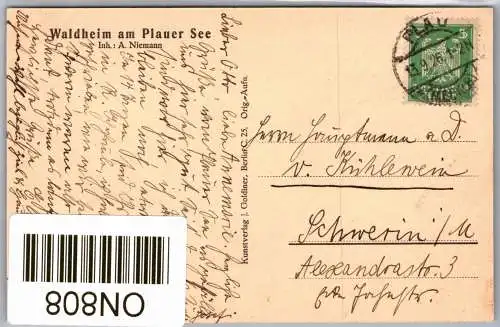 Ak Waldheim am Plauer See 1926 #ON808