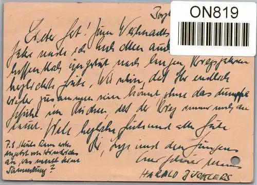 Alliierte Besetzung P 673 Behelfsausgabe als Ganzsache Britische Zone #ON819