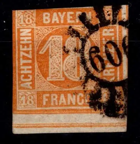 Bayern 7 gestempelt oben und links berührt, gMR 606 #NS997