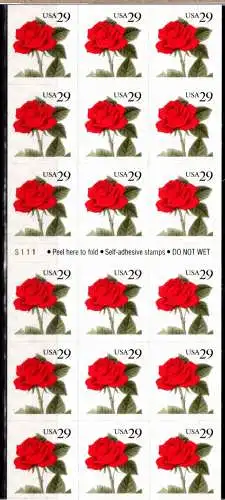 USA Folienblatt 10 postfrisch Rosen #NW941