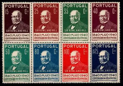 Portugal 622-629 postfrisch als 8er Block #NW990