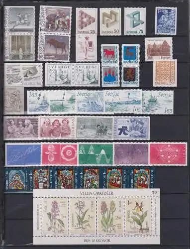 Schweden Jahrgang 1982 mit 1178-1218 postfrisch #OB082