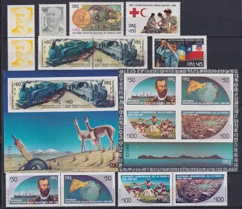 Chile Lot aus Jahrgang 1988 postfrisch #NV182
