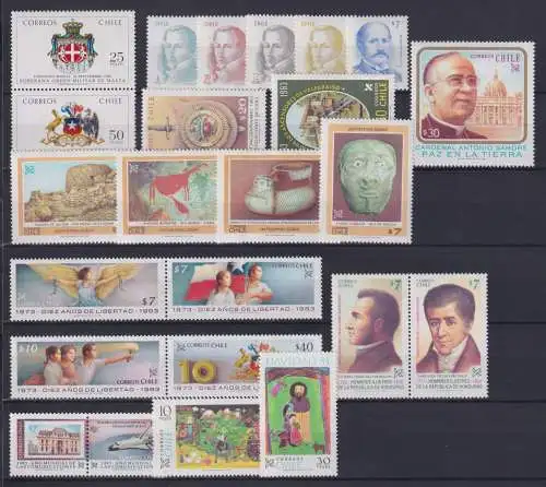 Chile Jahrgang 1983 postfrisch ohne MiNr. 1092-1032 #NV187