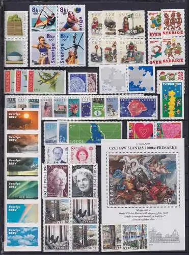Schweden Jahrgang 2000 mit 2154-2208 postfrisch #OB100