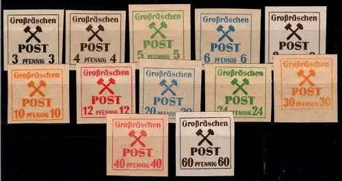 Deutsche Lokalausgaben Großräschen 31-42 mit Falz #ON687