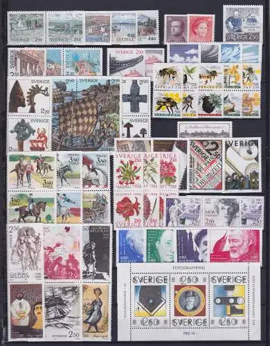 Schweden Jahrgang 1990 mit 1582-1648 postfrisch #OB090