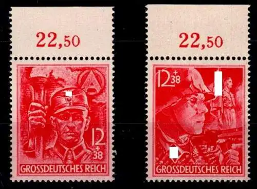 Deutsches Reich 909-910 postfrisch Oberrand #NX975