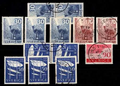 Schweden Lot ex 441-42, 446-47 postfrisch und gestempelt #OI563
