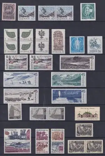Schweden Jahrgang 1970 mit 664-699 postfrisch #OI631