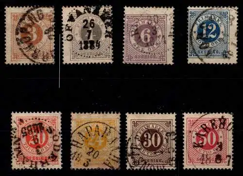 Schweden Lot ex 17 B- 25 B gestempelt #OI584